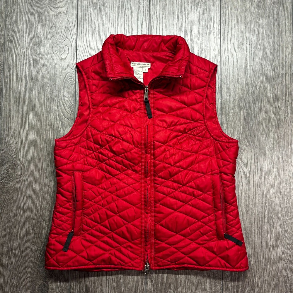 Royal Robbins Women's Quilted Vest Zip Pockets Red Size Small